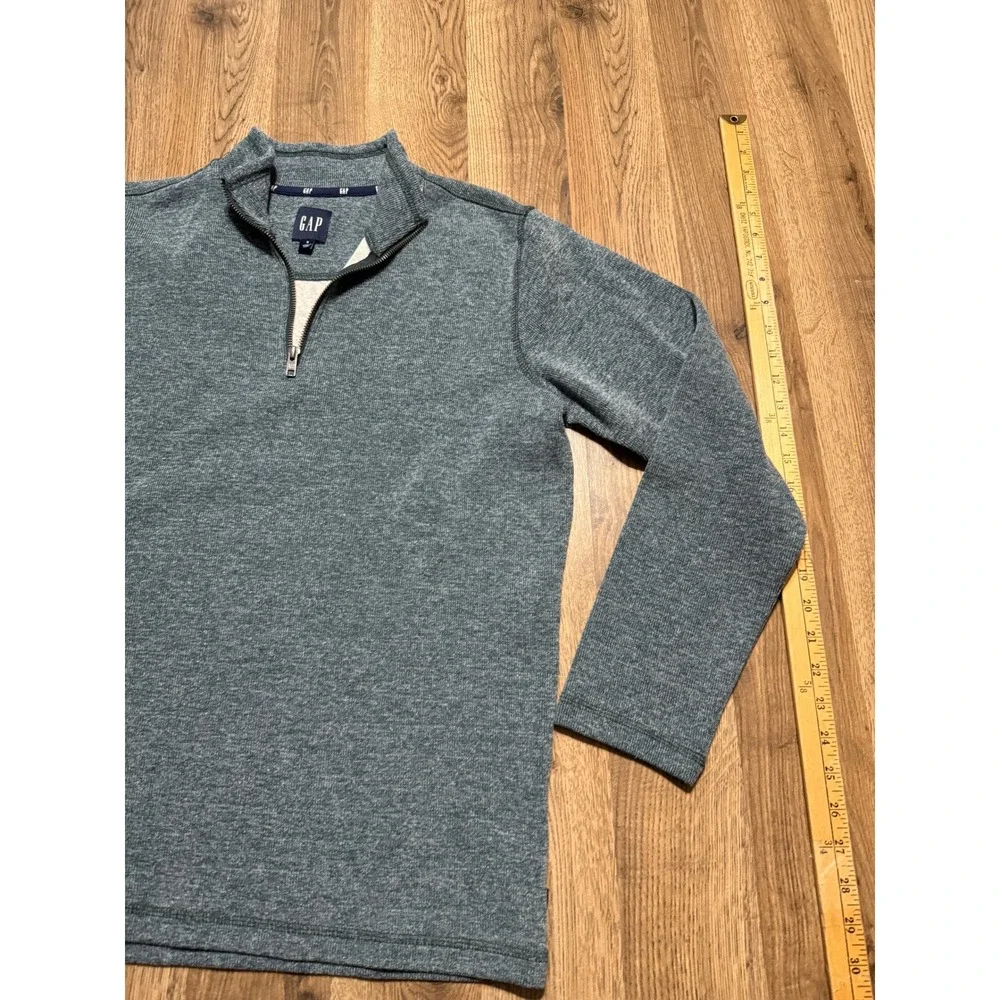 GAP Sweater Men's Size Small Green Pullover 1/4 Zip Long Sleeve